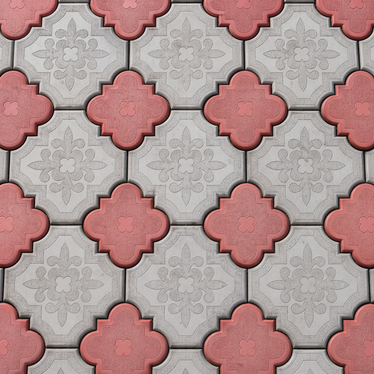 Плитка тротуарная вибролитая (Клевер орнаментный) - тротуарная плитка в Слуцке